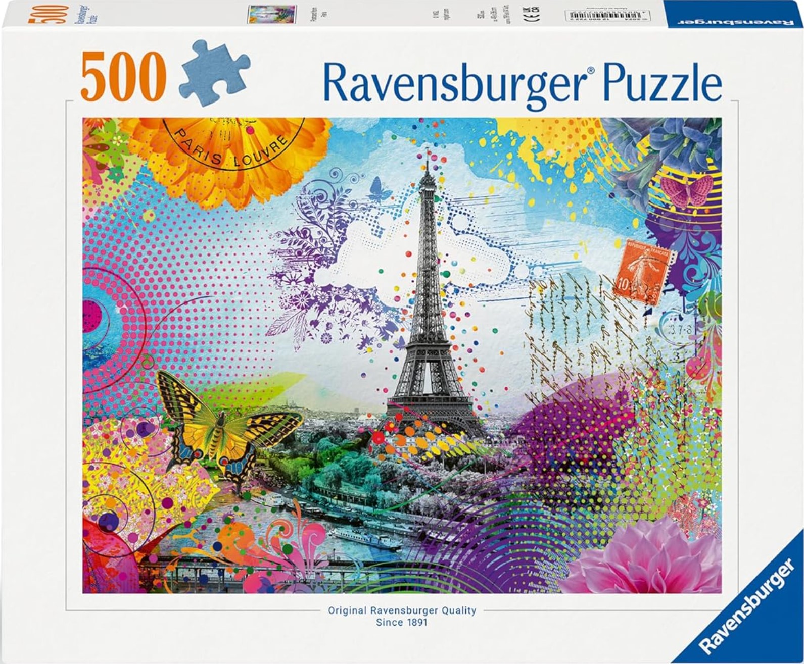 Puzzle Ravensburger  din  500 piese - Carte poștală de la Paris