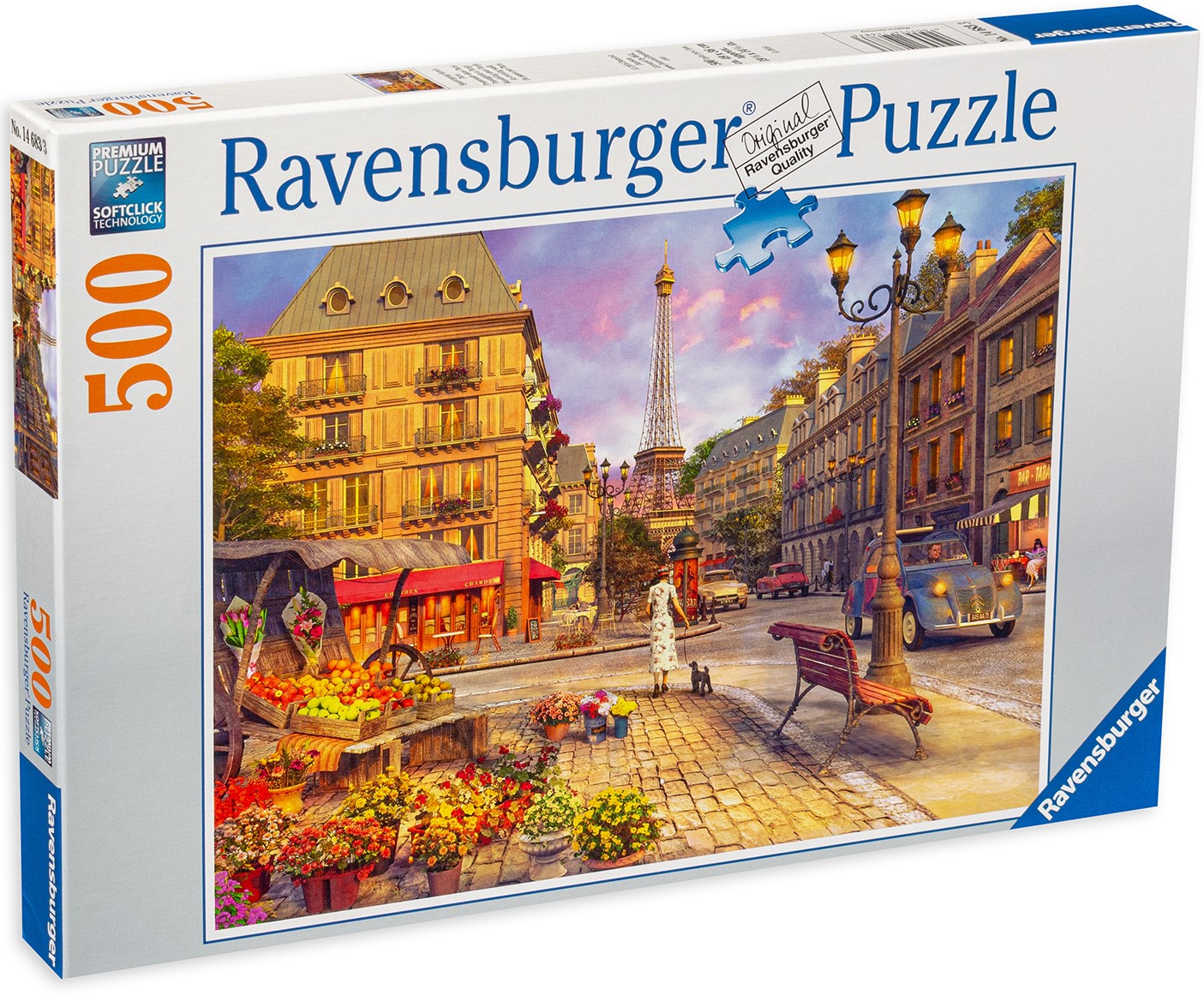 Puzzle Ravensburger din 500 de piese - O plimbare prin oras