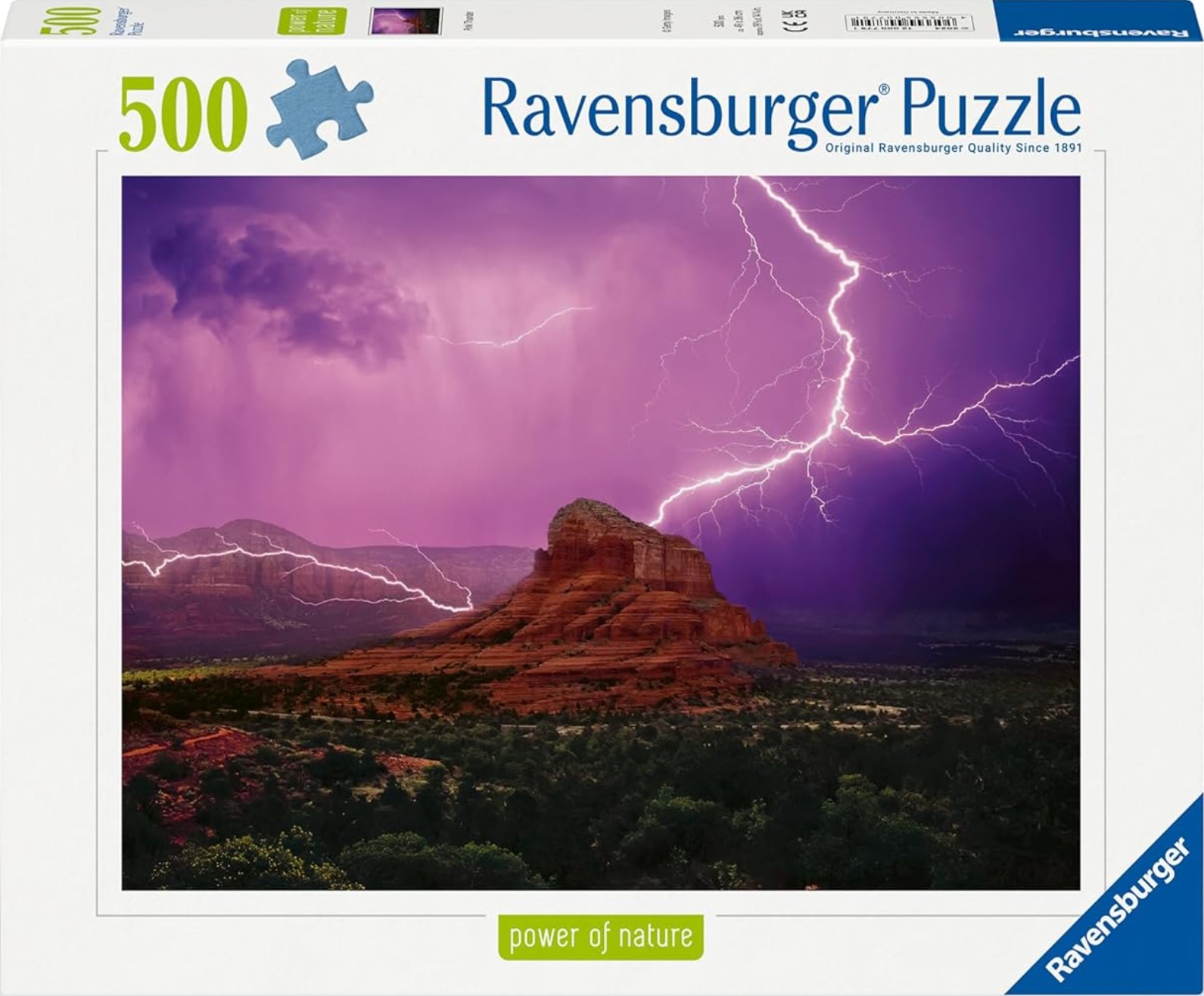 Puzzle Ravensburger din  500 piese - Furtună roz