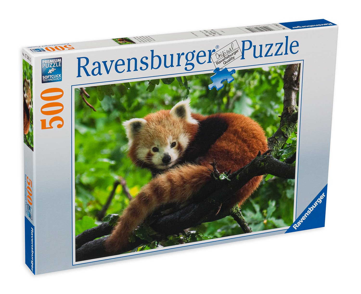 Puzzle Ravensburger din 500 de piese - Pandă roșie dulce