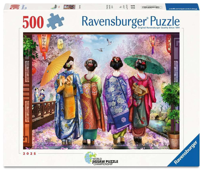Puzzle Ravensburger din 500 piese - Aleea înflorită