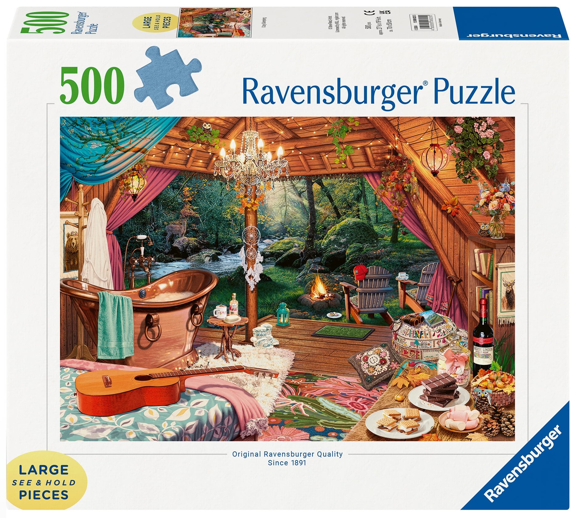 Puzzle Ravensburger din  500 piese XXL - Glamping confortabil