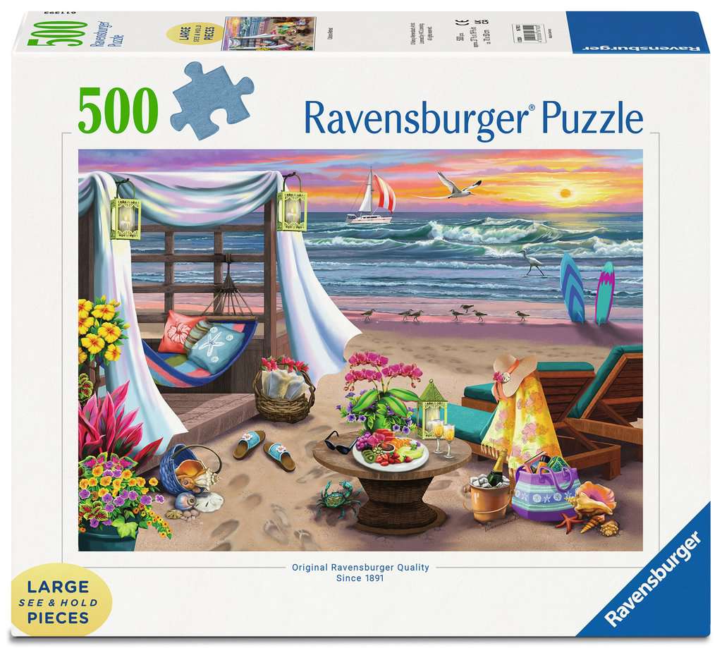 Puzzle Ravensburger din 500 XXL piese - Odihnă în cabană