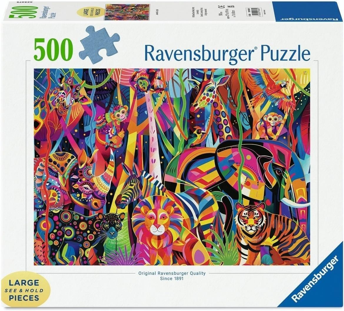 Puzzle Ravensburger din 500 XXL piese - Junglă prețioasă