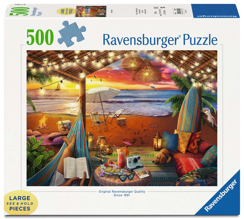 Puzzle Ravensburger din 500 XXL piese - Colibă confortabilă