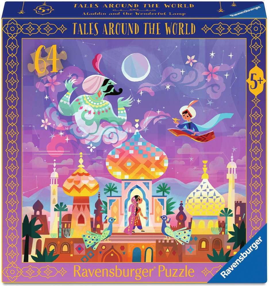 Puzzle Ravensburger din 64 piese - Aladdin și lampa magică