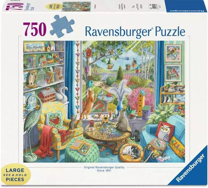 Puzzle Ravensburger din 750 XXL piese - Observatori de păsări