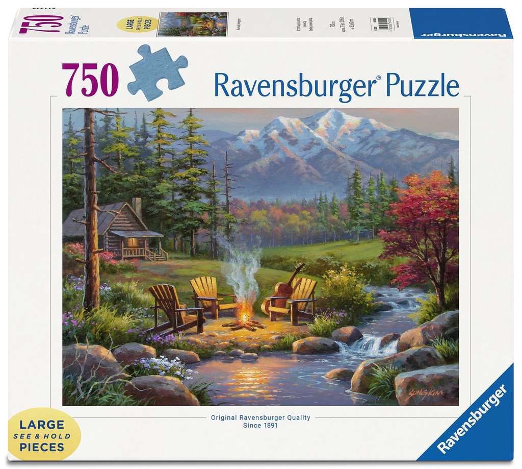 Puzzle Ravensburger din 750 XXL piese - Sufragerie lângă râu