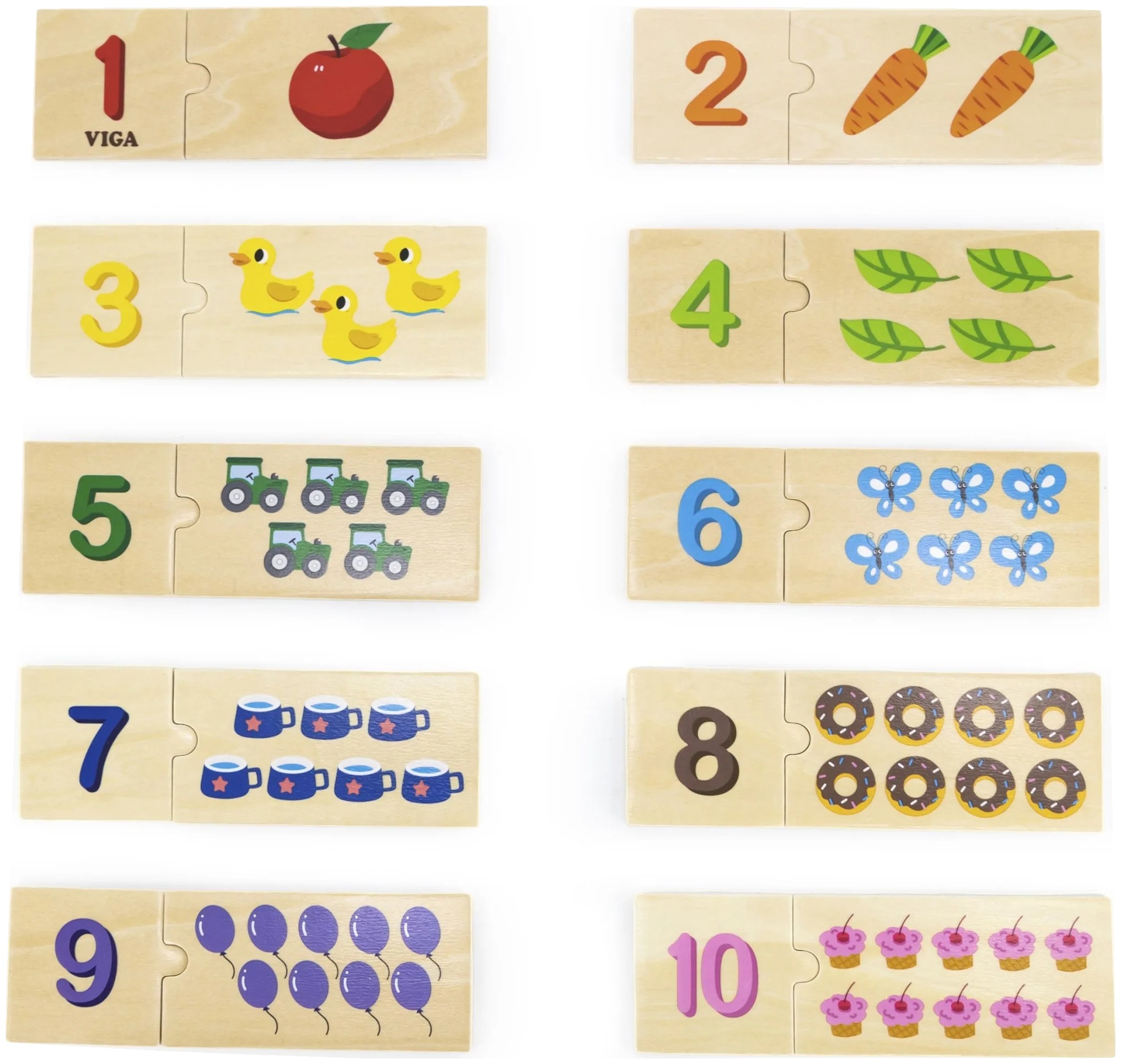 Puzzle cu numere și mulțimi Viga Toys