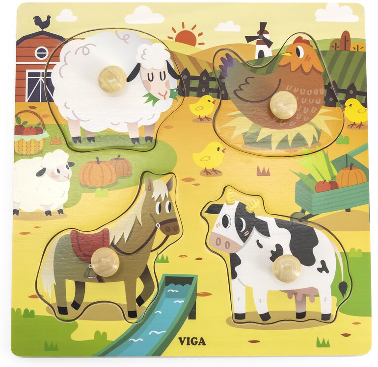 Puzzle cu mânere Viga - Animale de companie