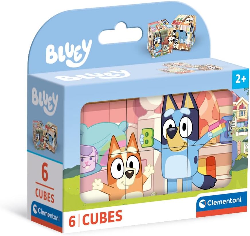Puzzle cub Clementoni din 6 piese - Bluey