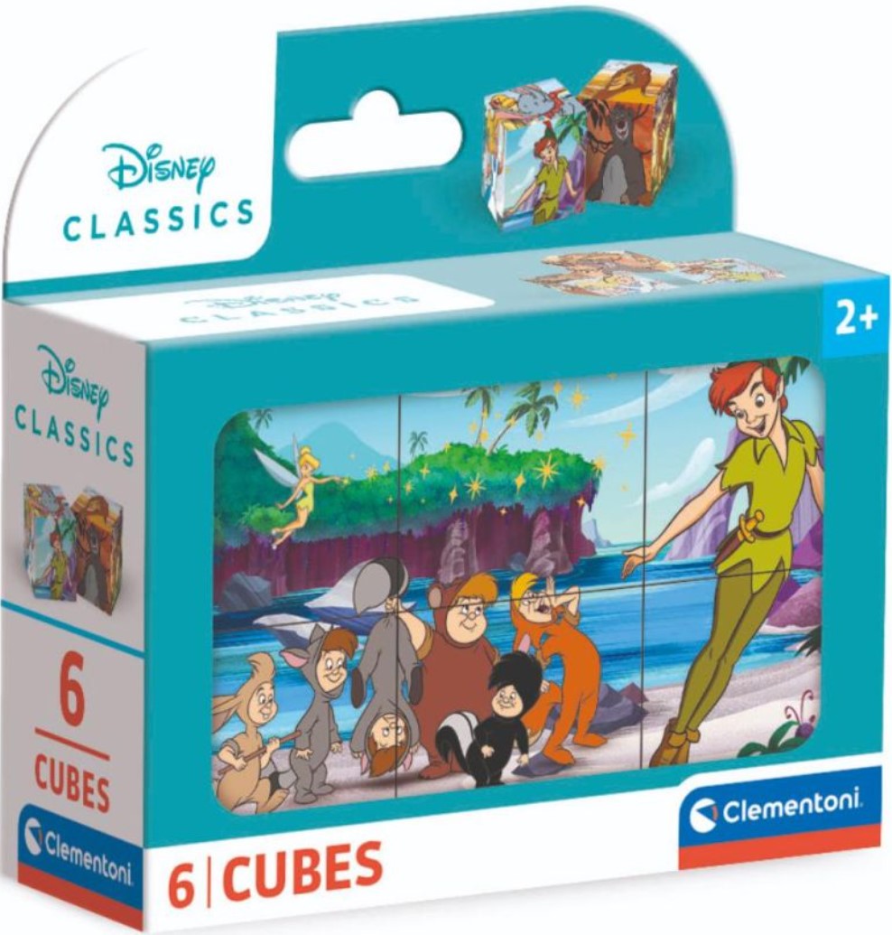 Puzzle cu cuburi Clementoni din 6 piese - Clasici Disney