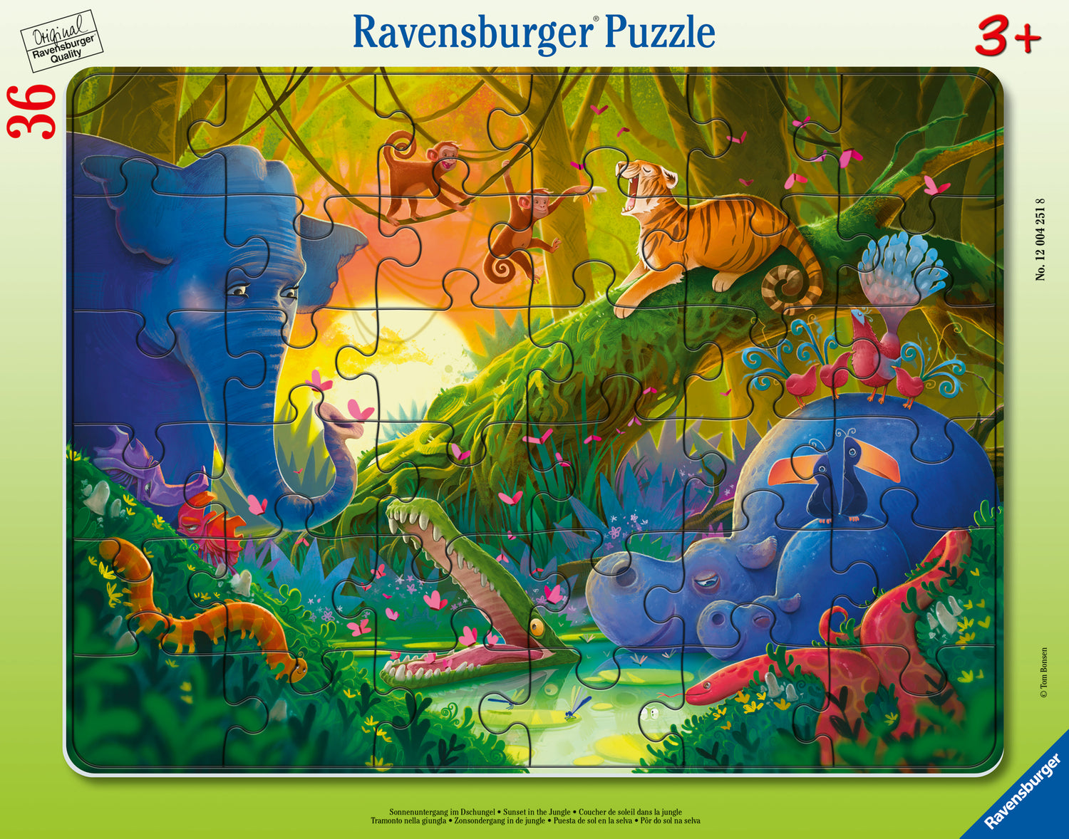 Puzzle în ramă Ravensburger din 36 piese - Junglă
