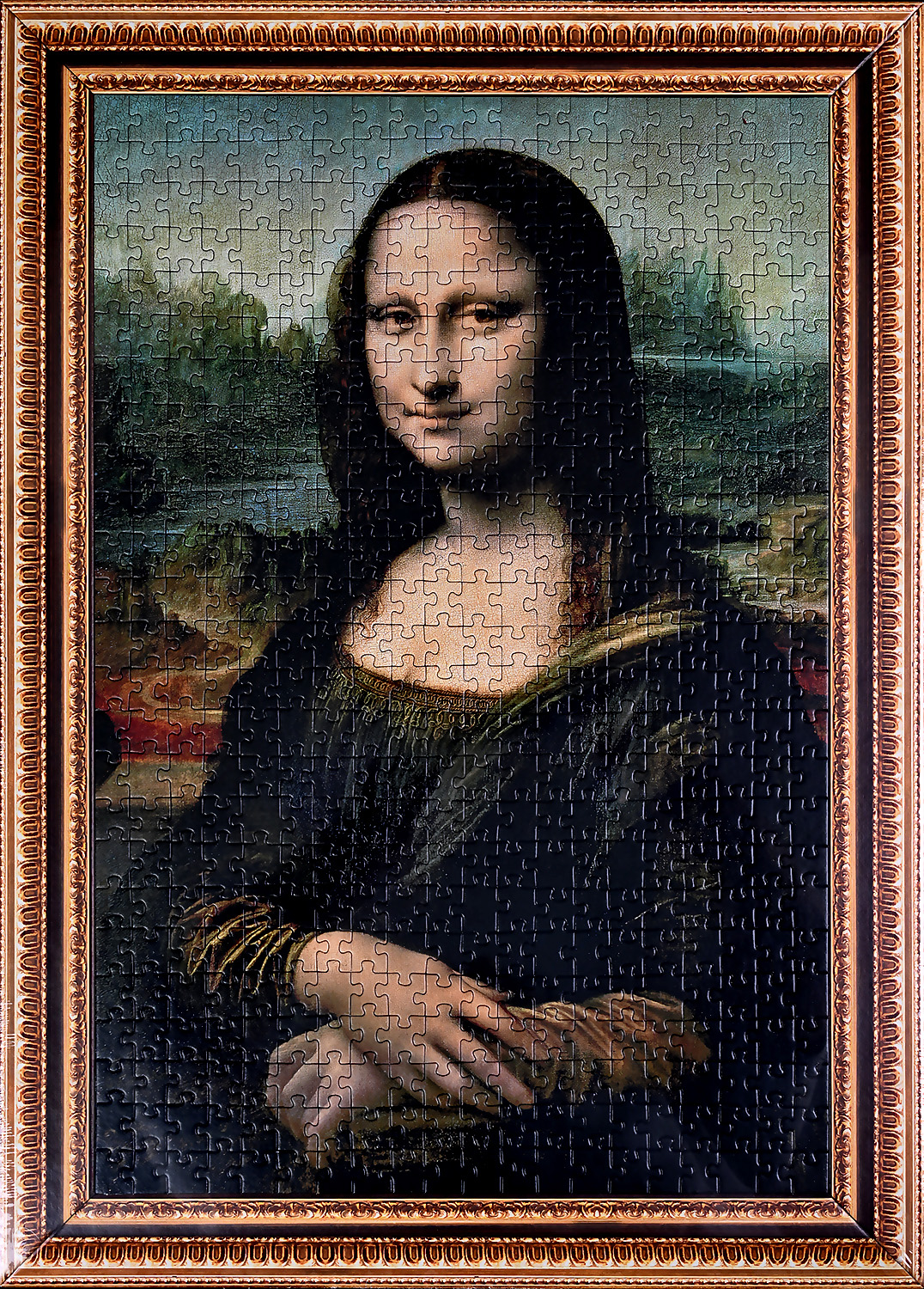 Puzzle cu ramă Trefl din 500 piese - Mona Lisa | Ozone.ro