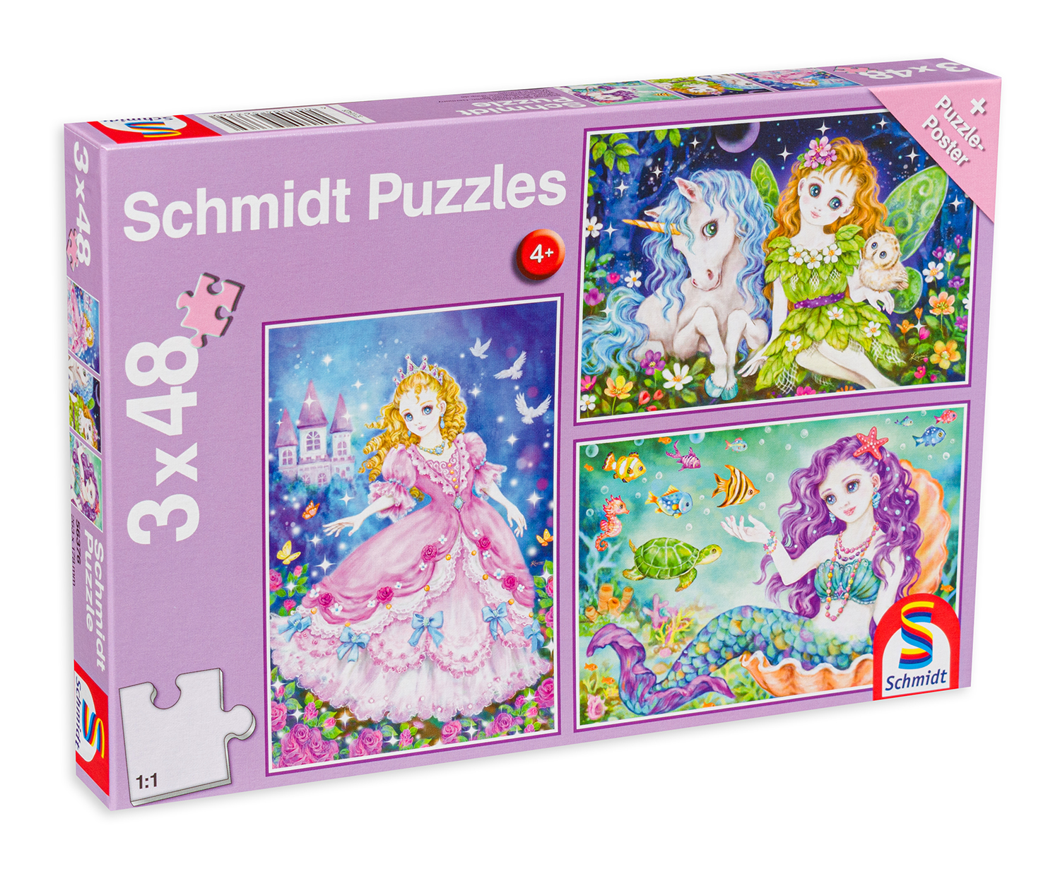 Puzzle Schmidt 3 in 1 - Printese colorate