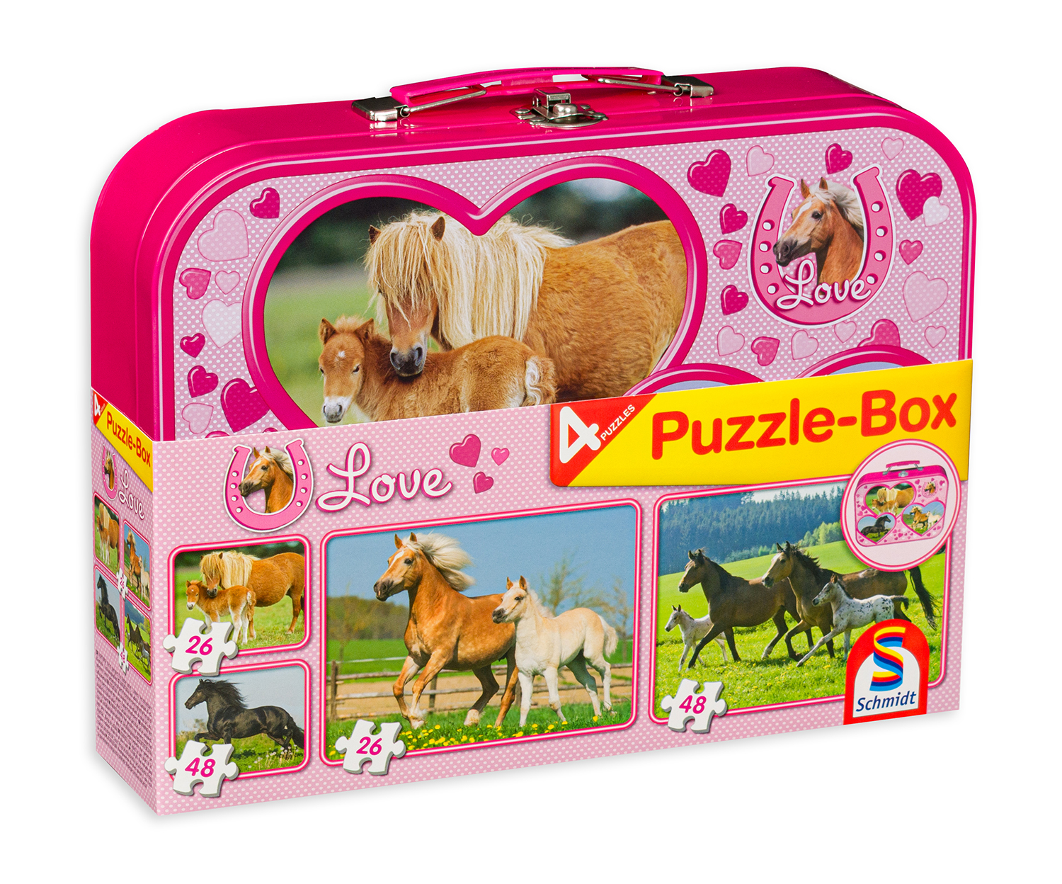 Puzzle Schmidt 4 în 1 - Cai