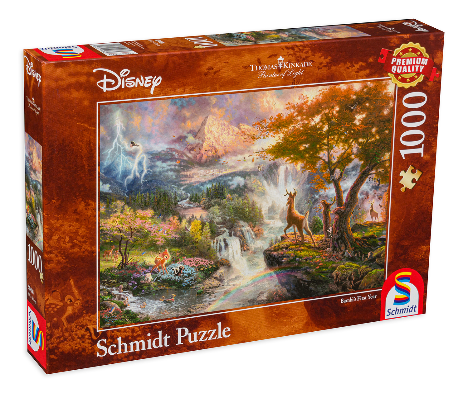Puzzle Schmidt din 1000 de piese - Bambi, Tomas Kincaid