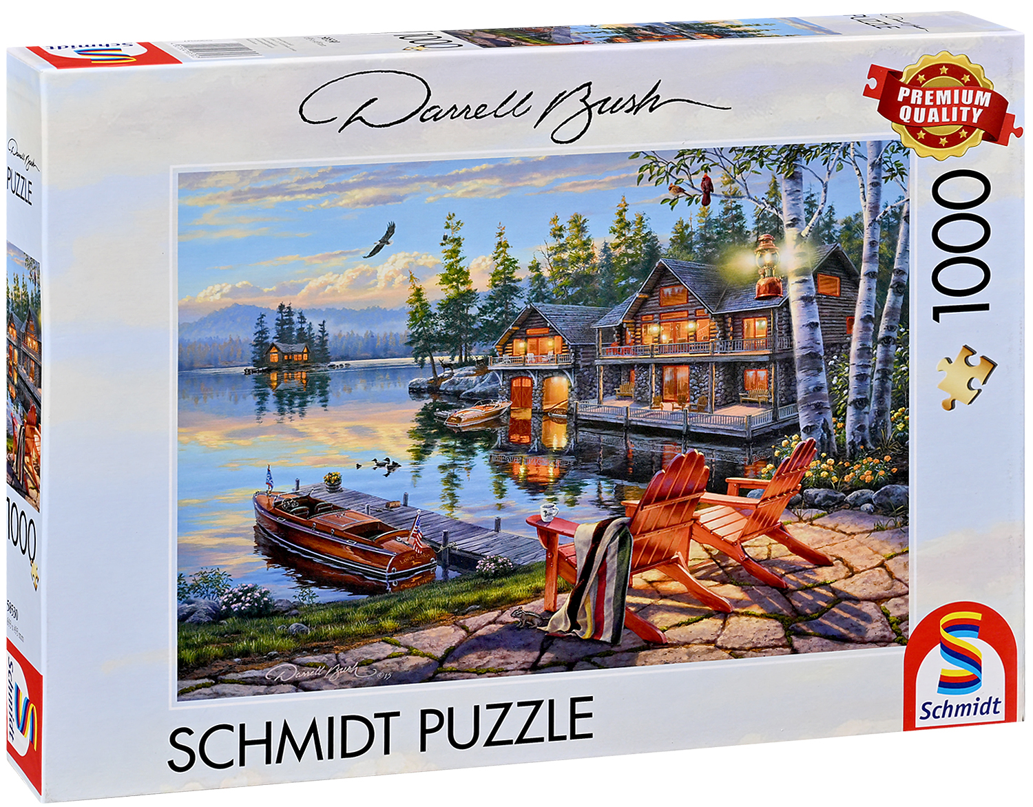 Puzzle Schmidt din 1000 de piese - Malul lacului Lun