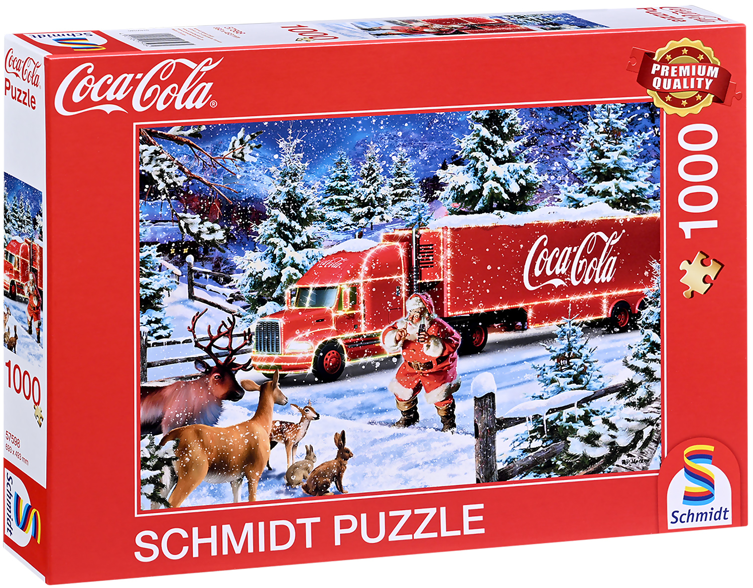 Puzzle Schmidt din 1000 piese - Coca Cola: Camion de Crăciun
