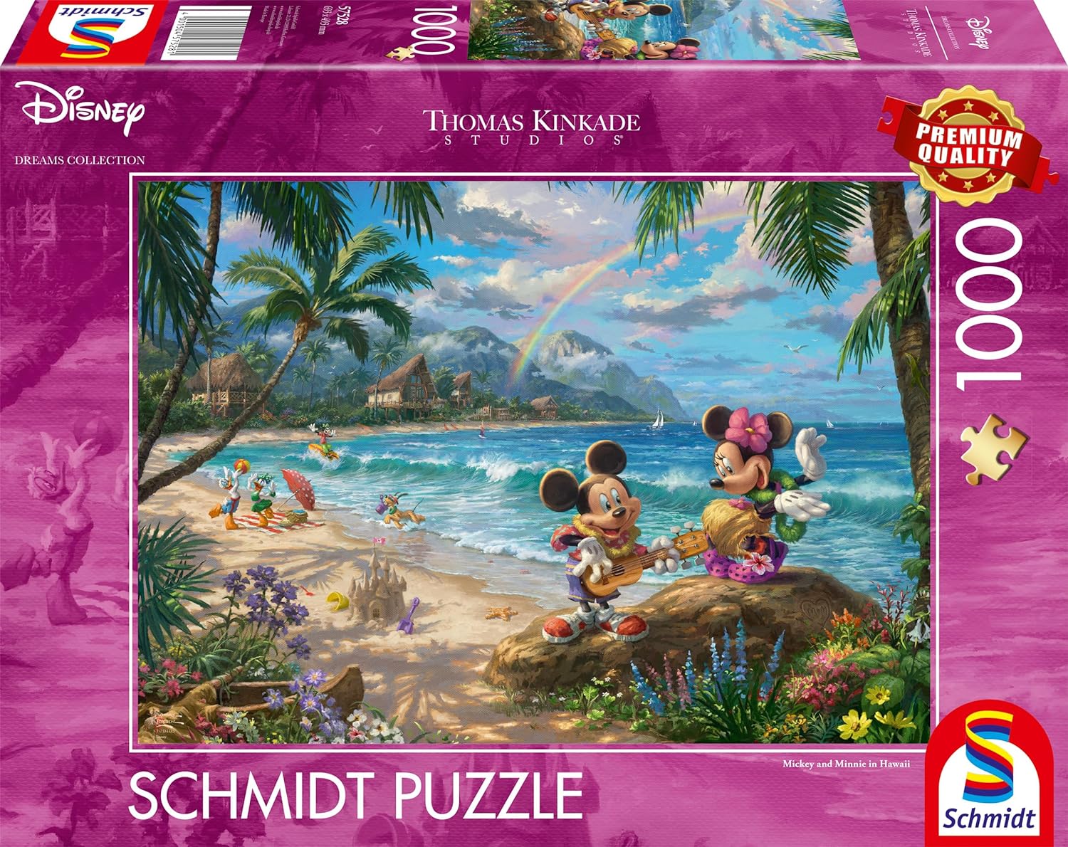 Puzzle Schmidt din 1000 de piese - Mini și Mickey în Hawaii