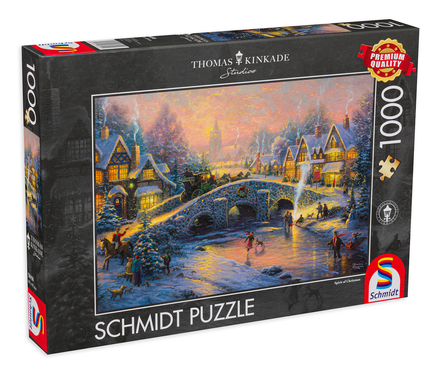 Puzzle Schmidt din 1000 de piese - Spiritul Craciunului, Tomas Kincaid