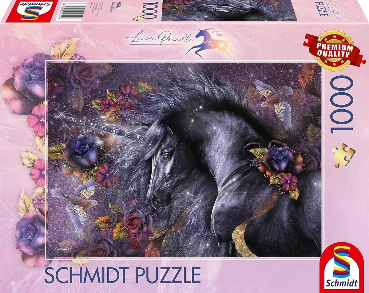 Puzzle Schmidt din 1000 de piese - Unicorn "Blue Rose"