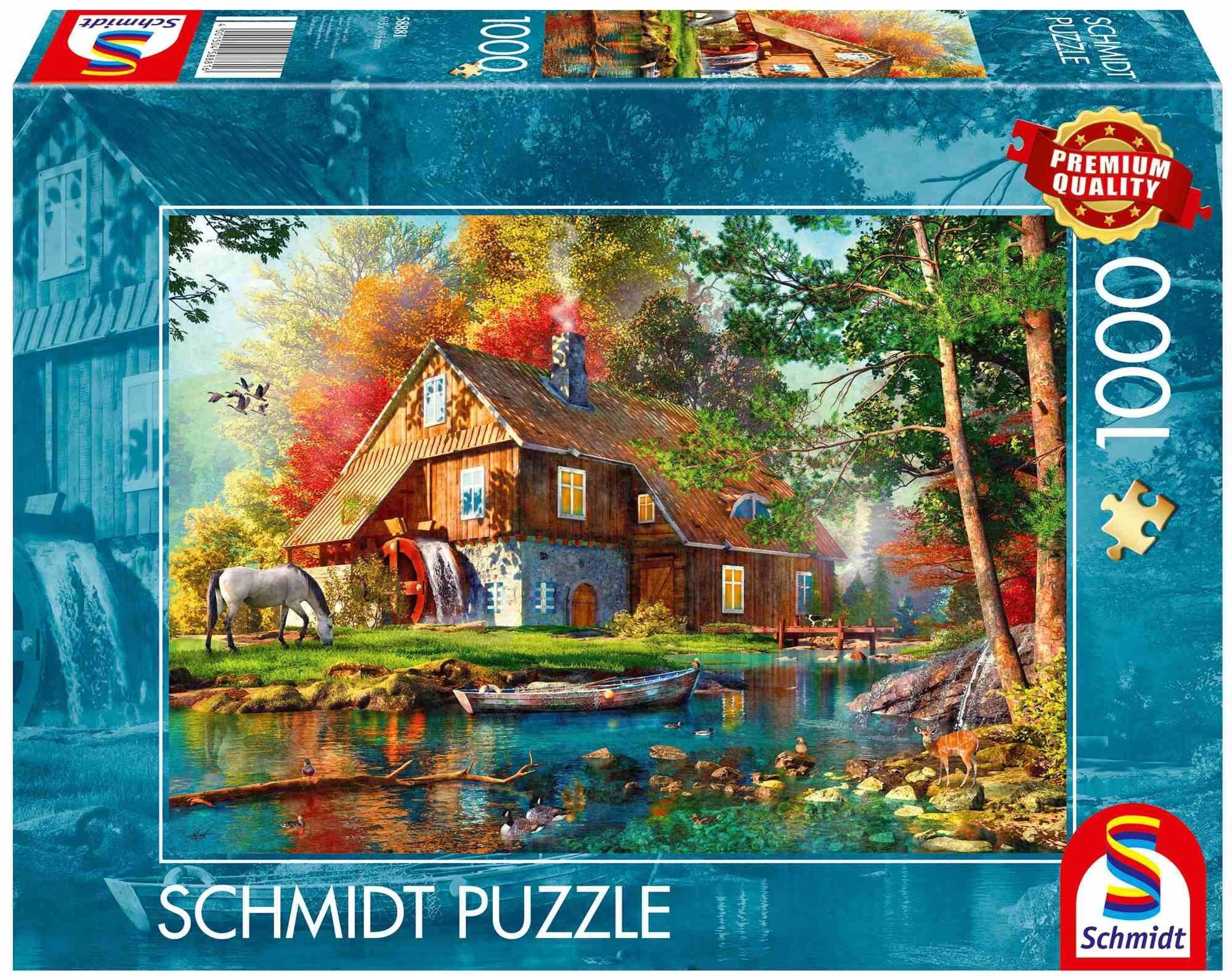 Puzzle Schmidt din 1000 piese - Moara de toamnă