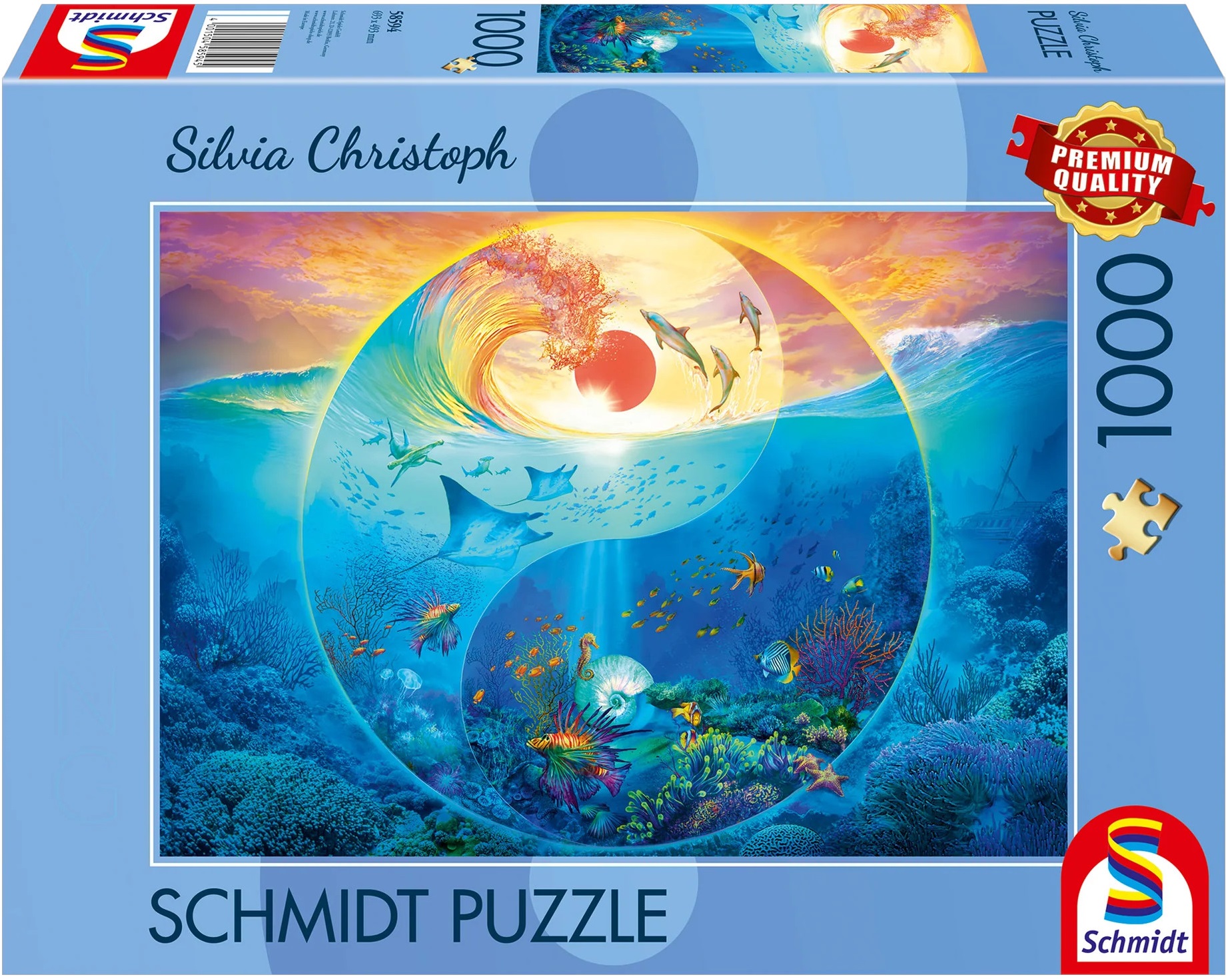 Puzzle Schmidt din 1000 piese - Yin și Yang: Regatul creaturilor marine