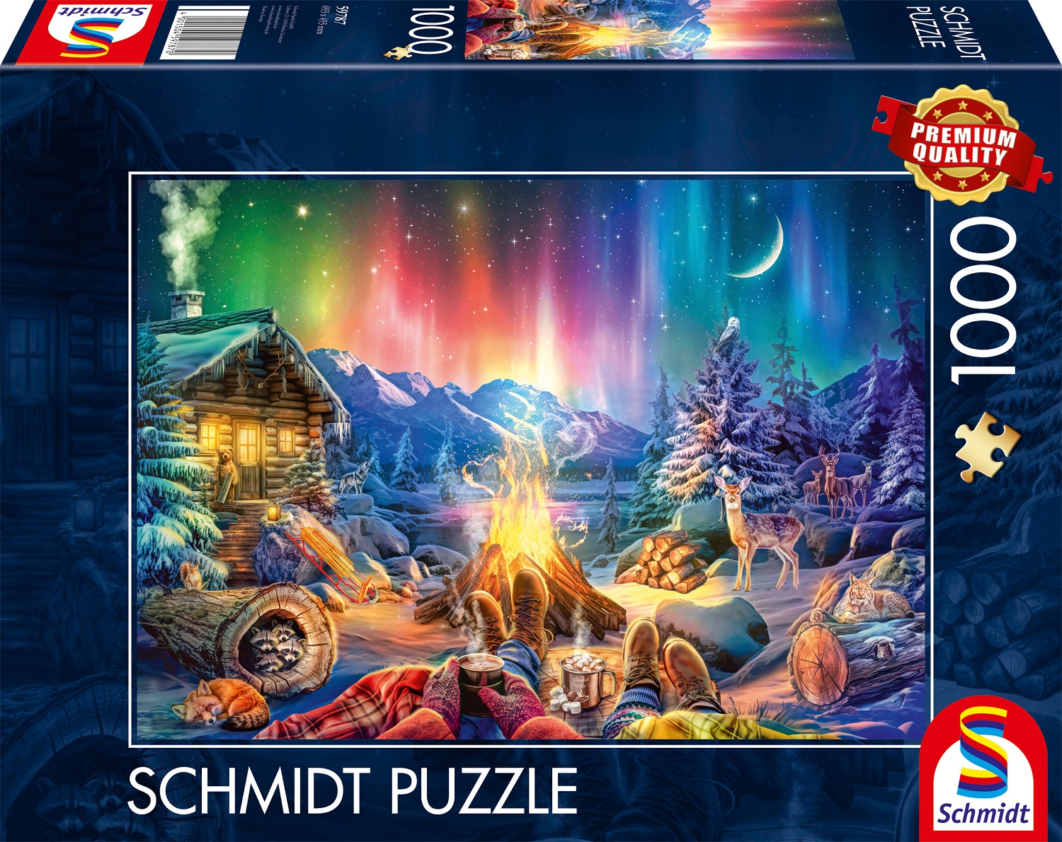 Puzzle Schmidt din 1000 piese - Romantism de camping sub stele