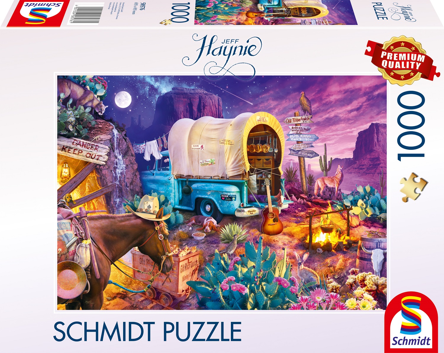 Puzzle Schmidt din 1000 piese - Camping în Vestul Sălbatic
