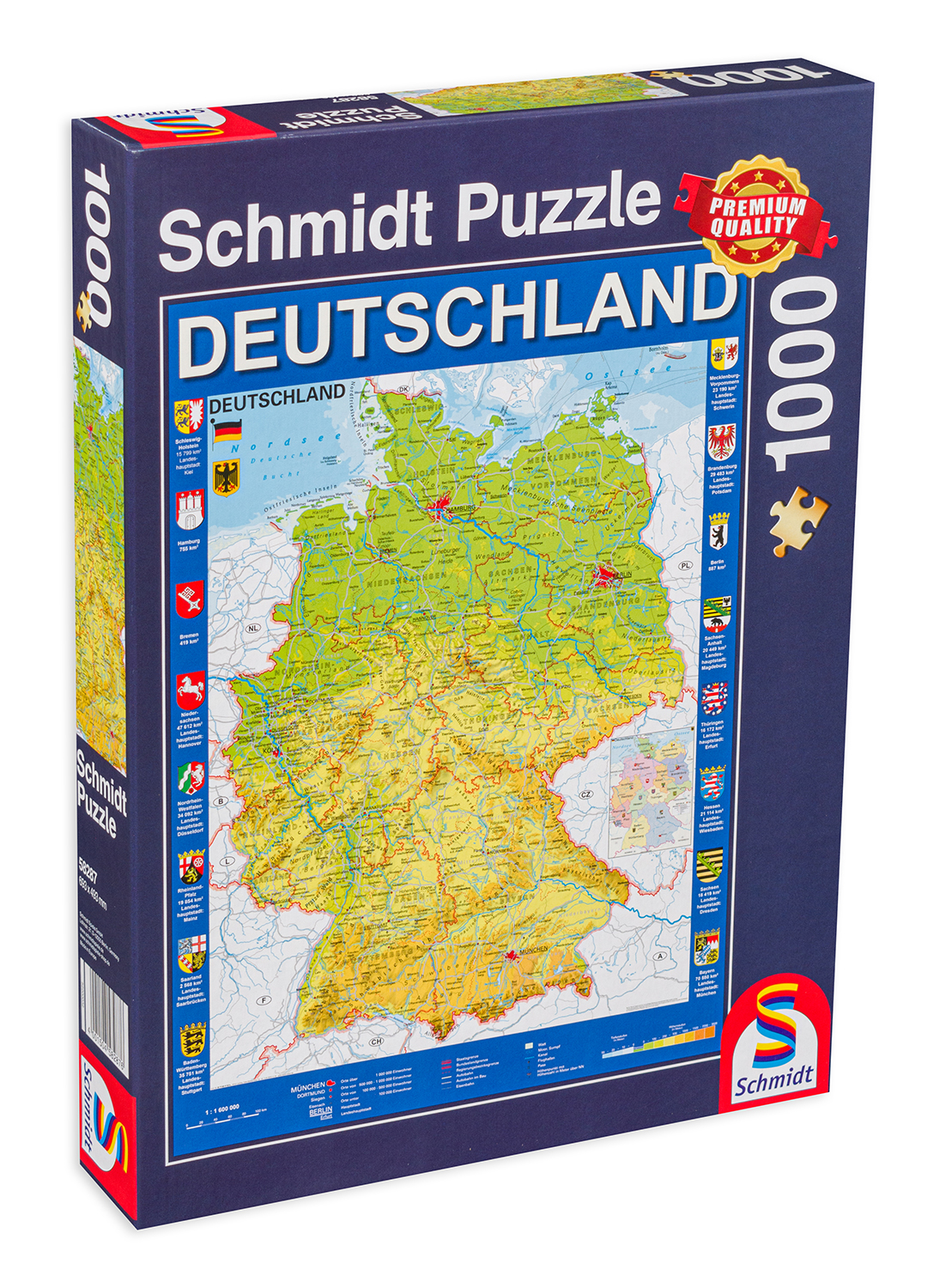 Puzzle Schmidt din 1000 de piese - Map of Germany