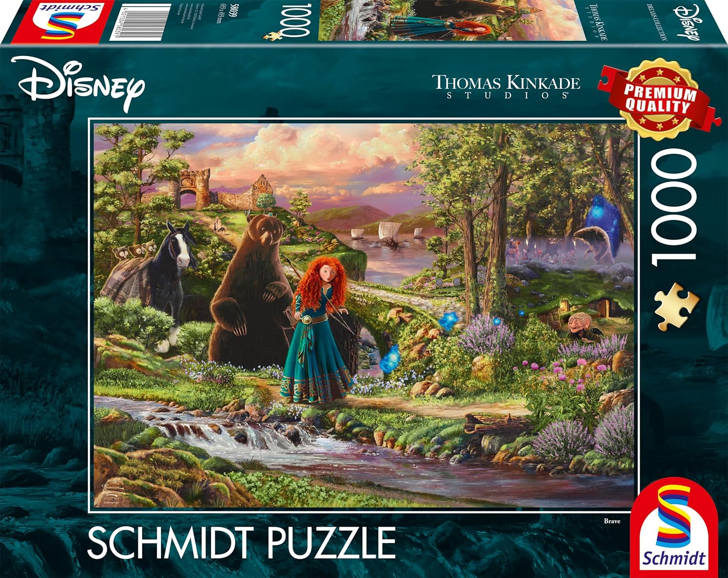 Puzzle Schmidt din 1000 piese - Merida, inimă curajoasă