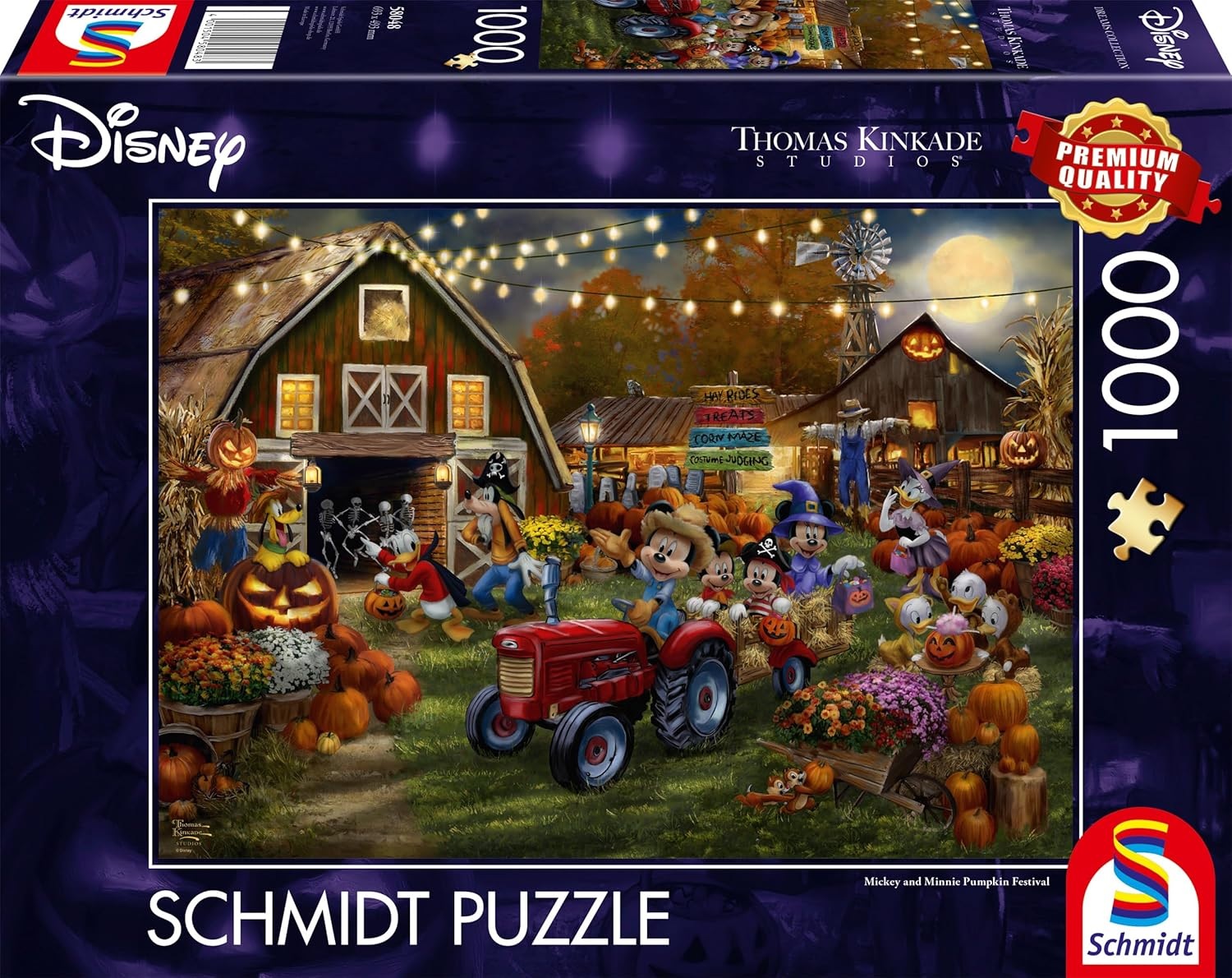 Puzzle Schmidt de  1000 piese - Mickey și Minnie la Festivalul Dovleacului