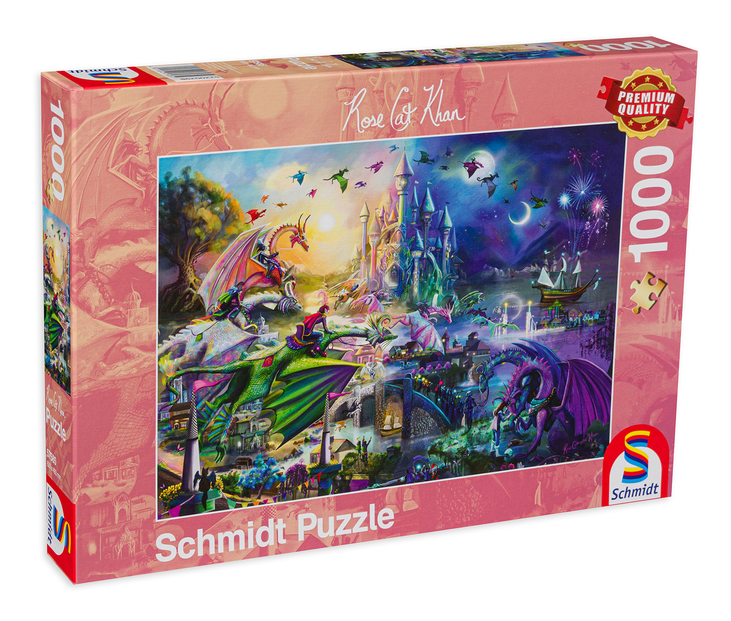 Puzzle Schmidt din 1000 de piese - Curse de noapte cu dragoni