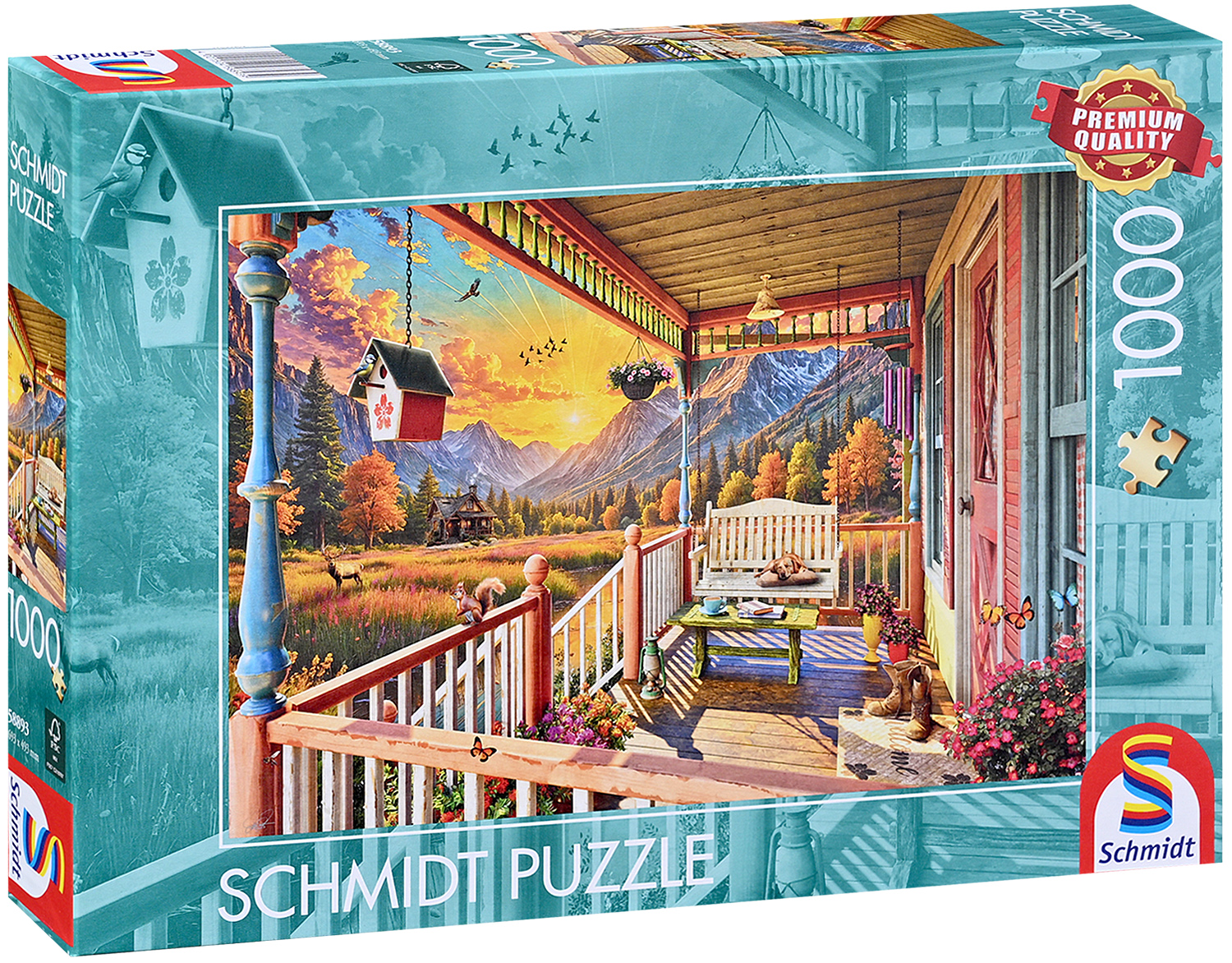Puzzle Schmidt din 1000 piese - Verandă montană