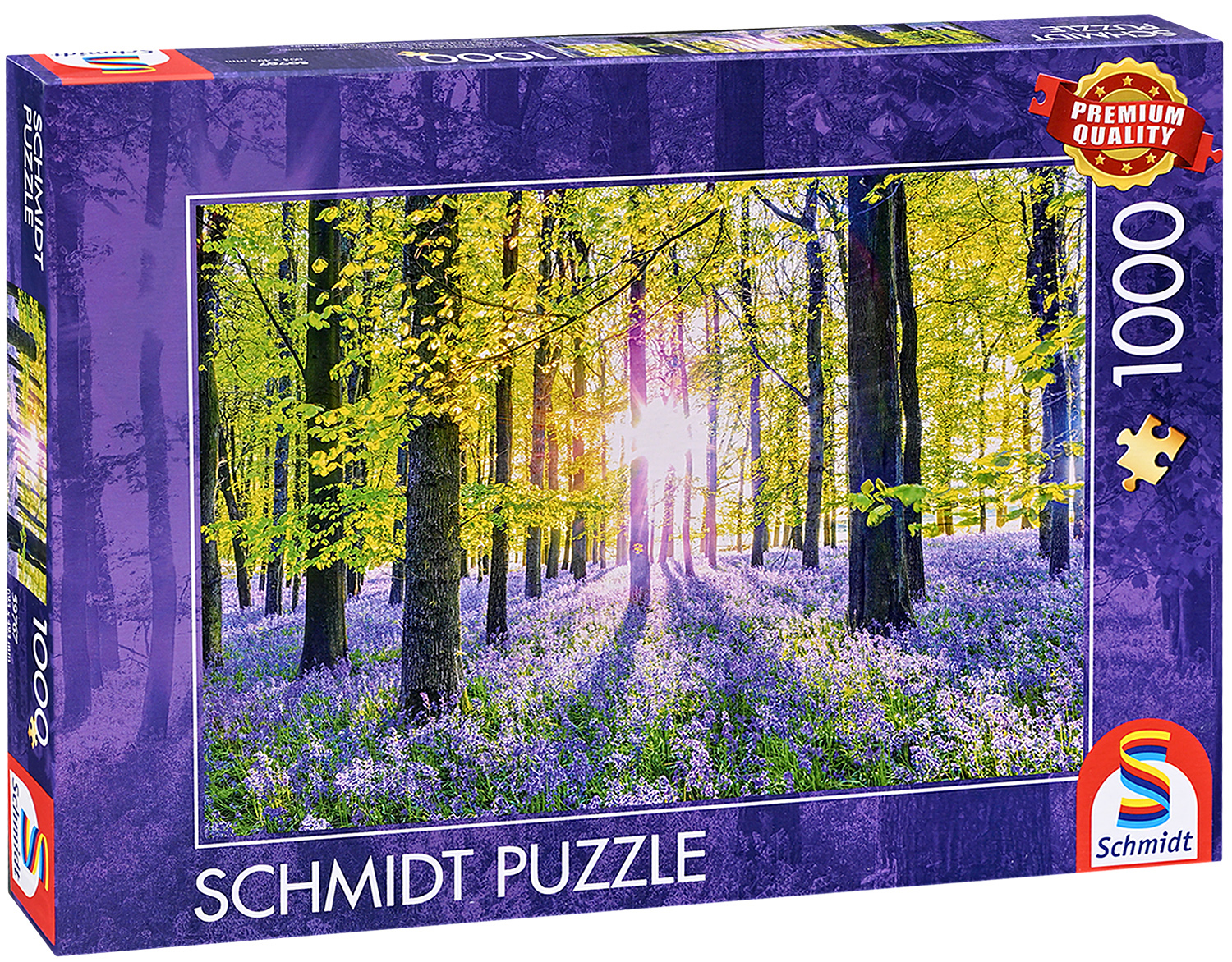 Puzzle Schmidt din 1000 de piese - Pădure tăcută de albăstrele