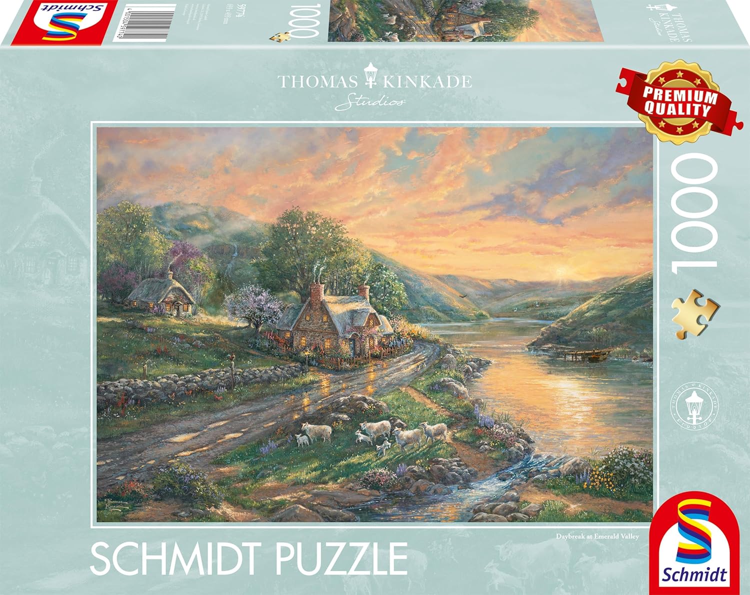 Puzzle Schmidt din 1000 piese - Zorii în Valea Smaraldului