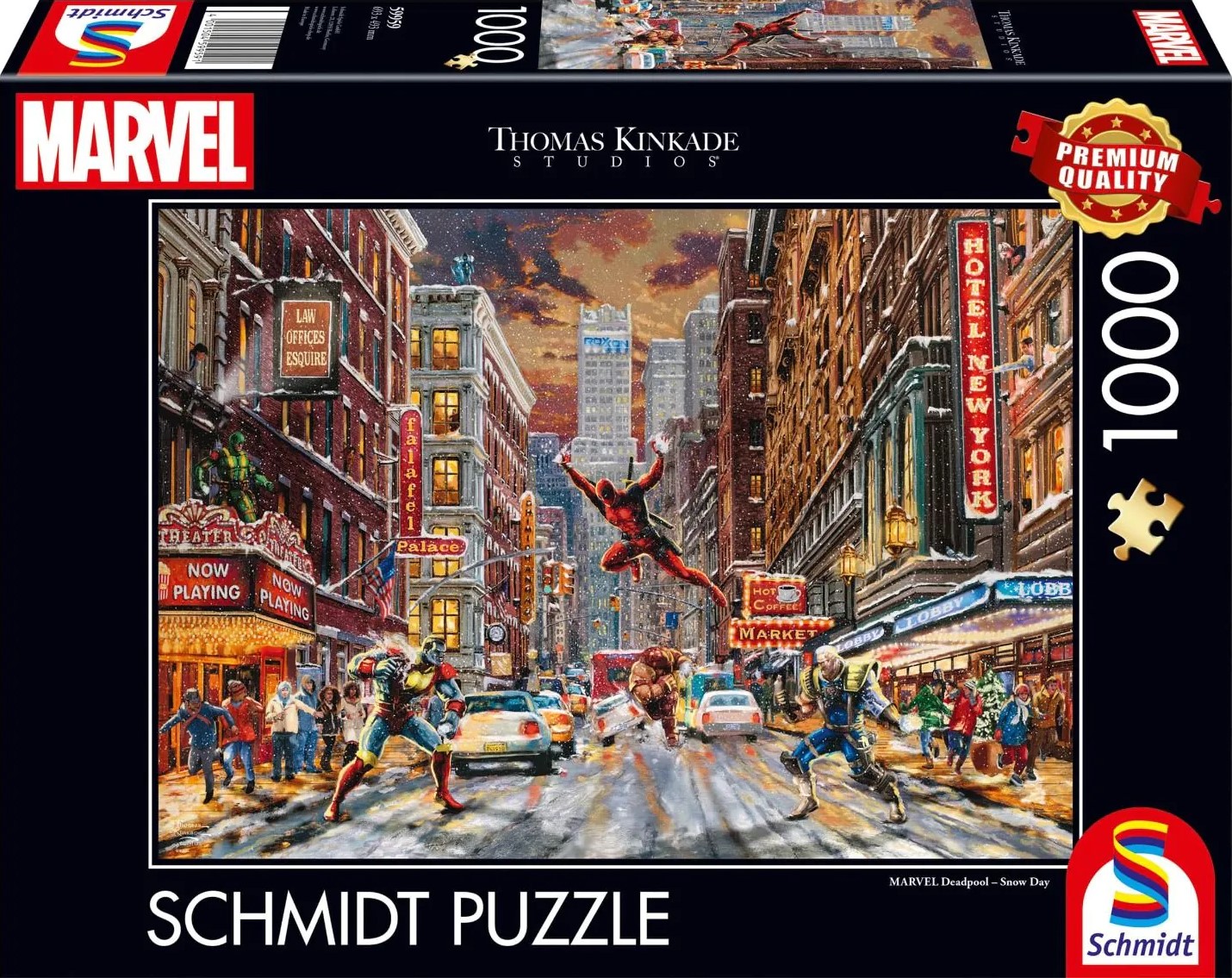 Puzzle Schmidt din 1000 piese - Ziua de zăpadă a lui Deadpool