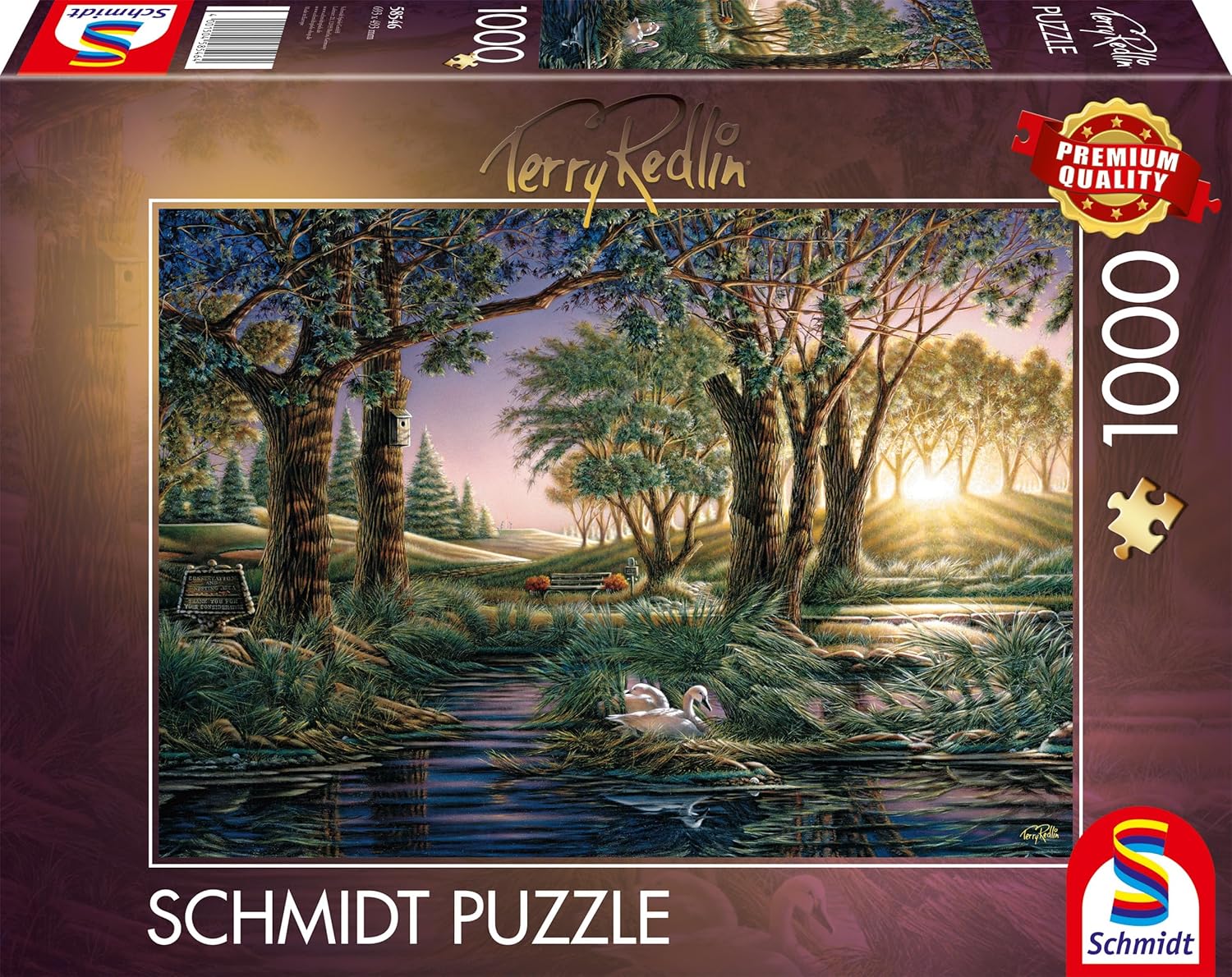 Puzzle Schmidt din 1000 piese - Magia dimineții lângă lac