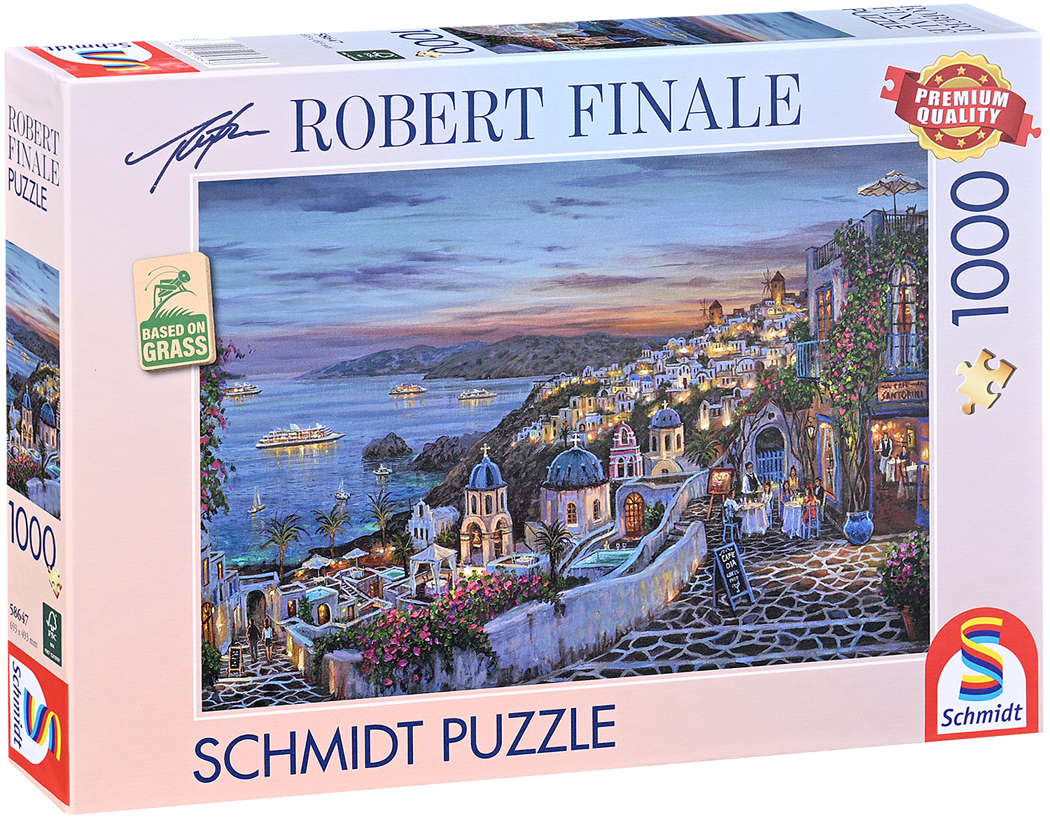 Puzzle Schmidt din 1000 piese - Apus de soare în Santorini