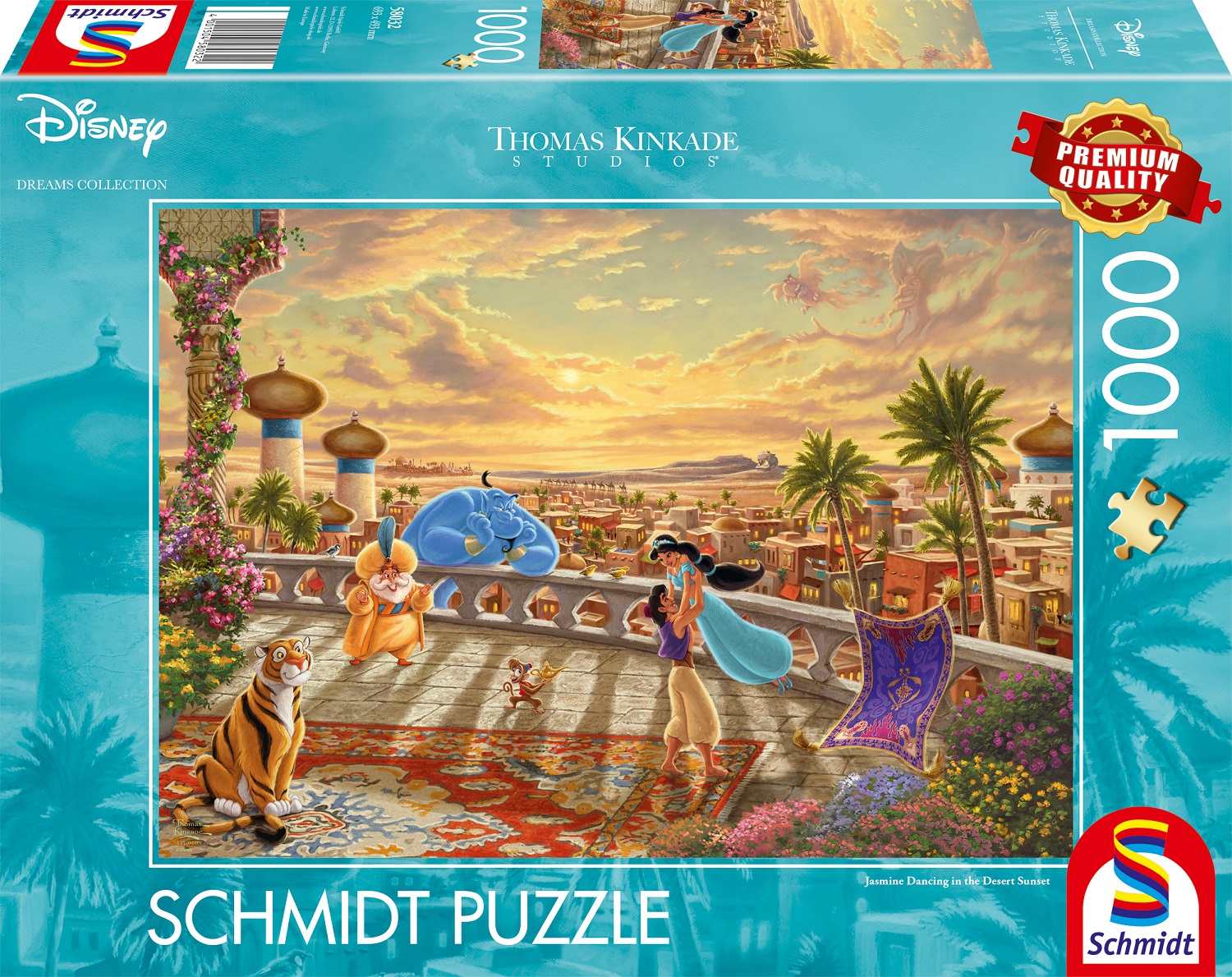 Puzzle Schmidt din 1000 piese - Jasmine: Dansează în apusul deșertului