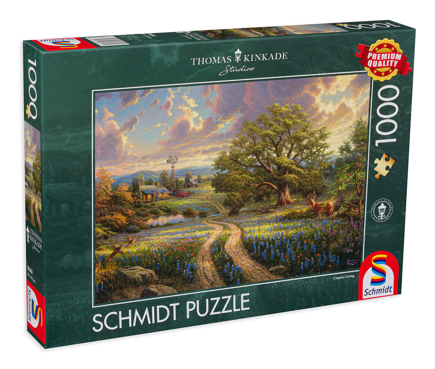 Puzzle Schmidt din 1000 de piese - Viata la tara, Thomas Kinkade