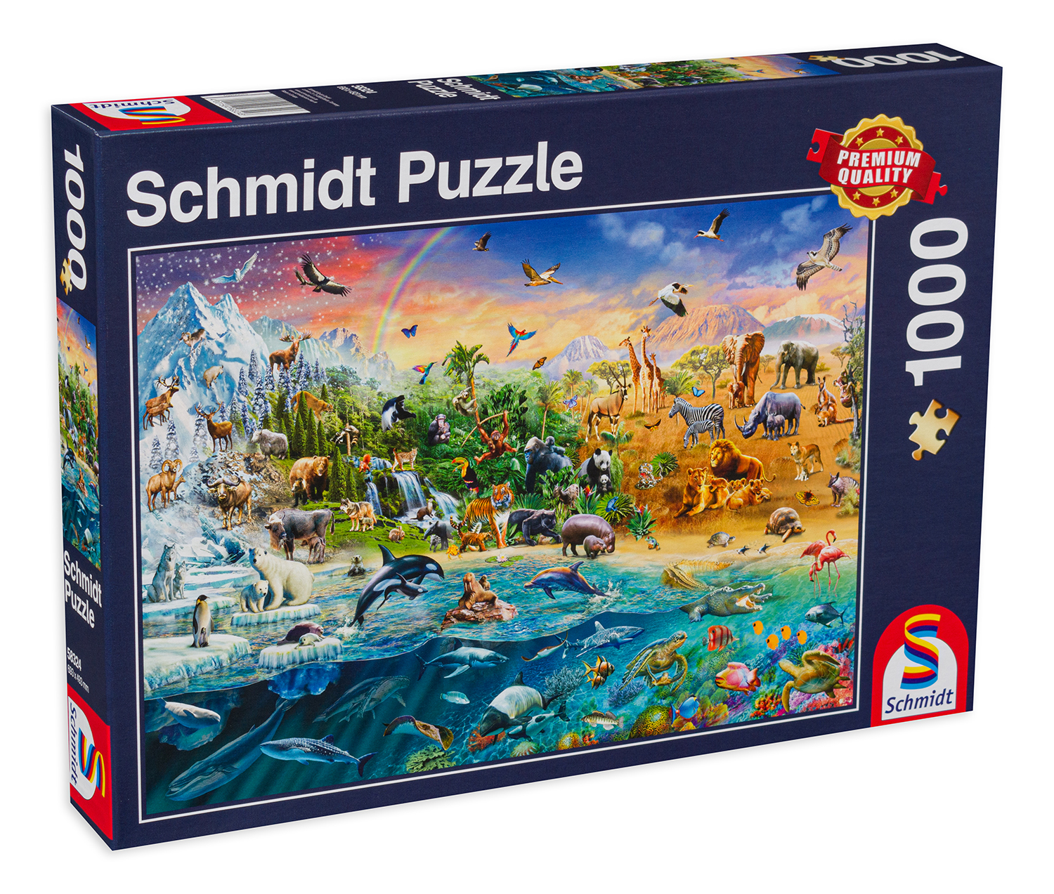 Puzzle Schmidt din 1000 de piese - Regatul animalelor