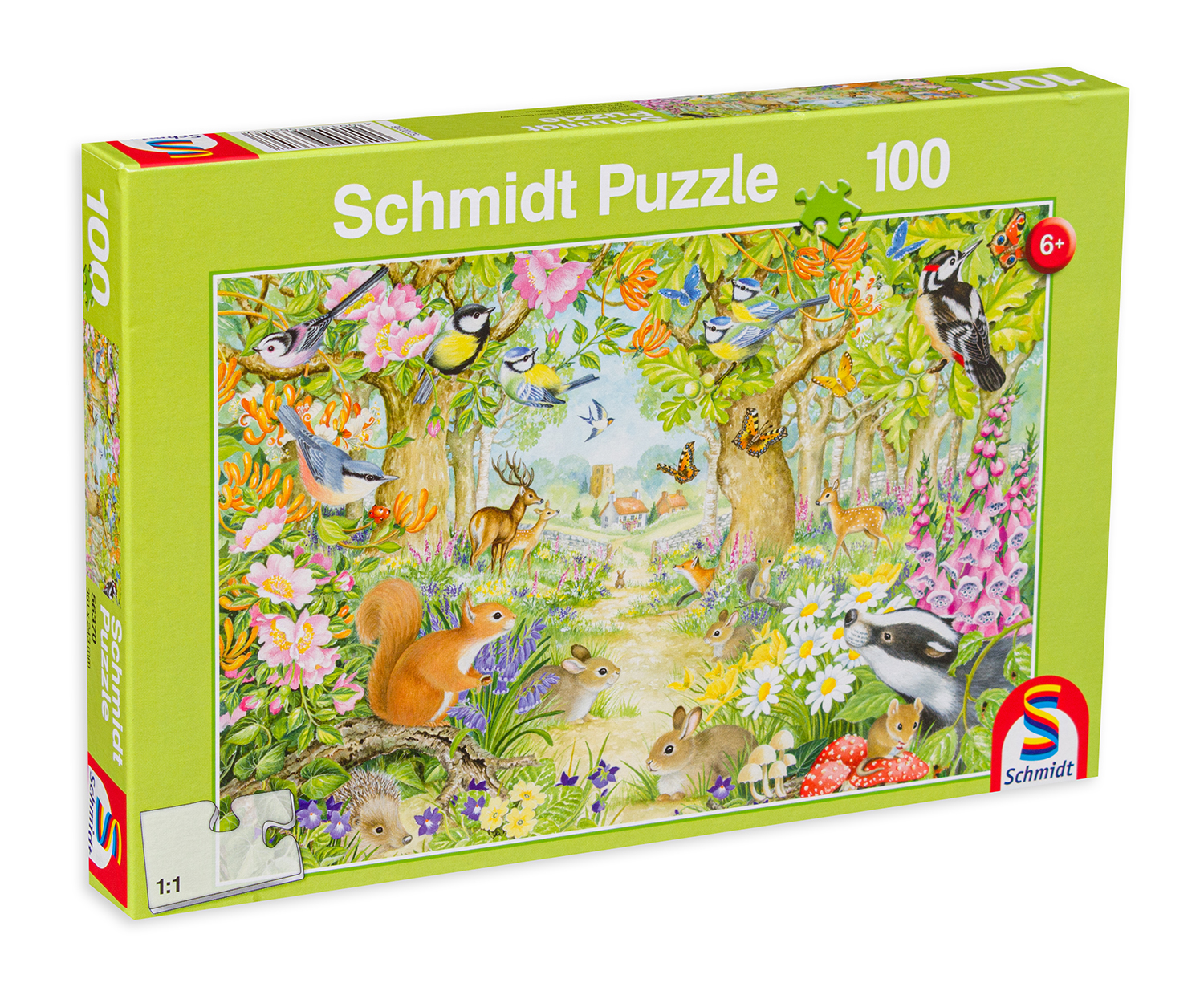 Puzzle Schmidt din 100 de piese - Animal in The Forest