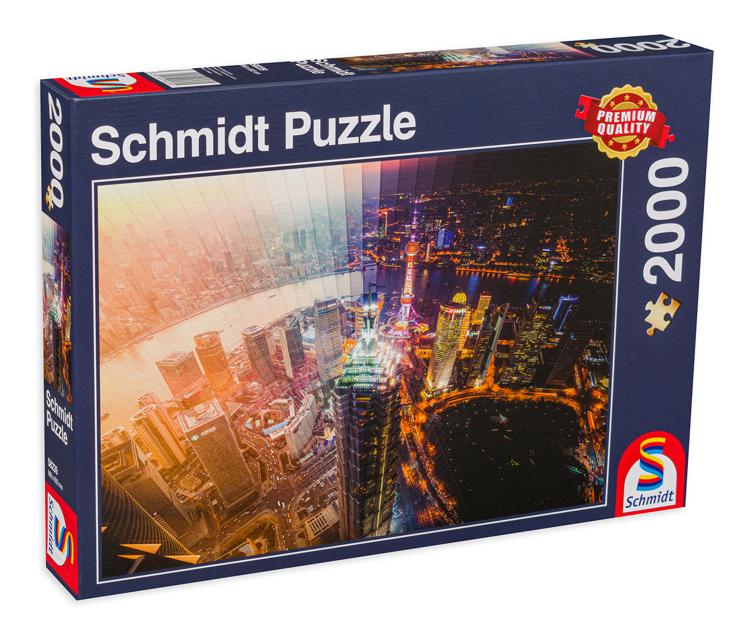 Puzzle Schmidt din 2000 de piese - Zi si noapte, parti din timp