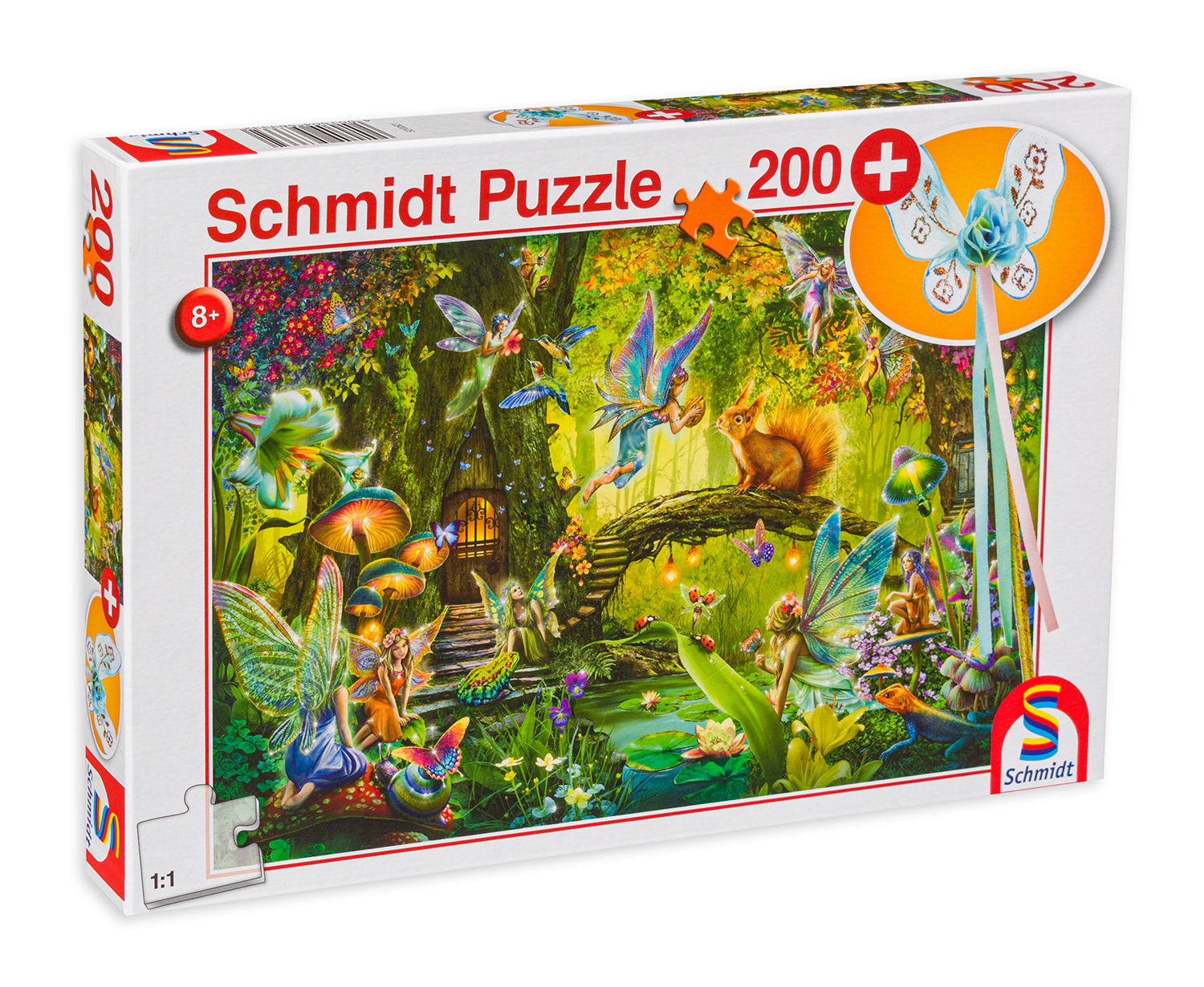 Puzzle Schmidt din 200 de piese - Zane in padure, cu bagheta magica