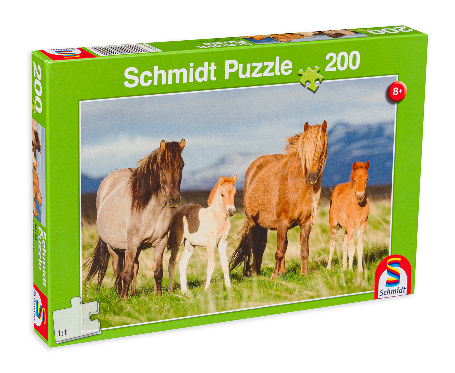 Puzzle Schmidt din 200 de piese - Familia de cai