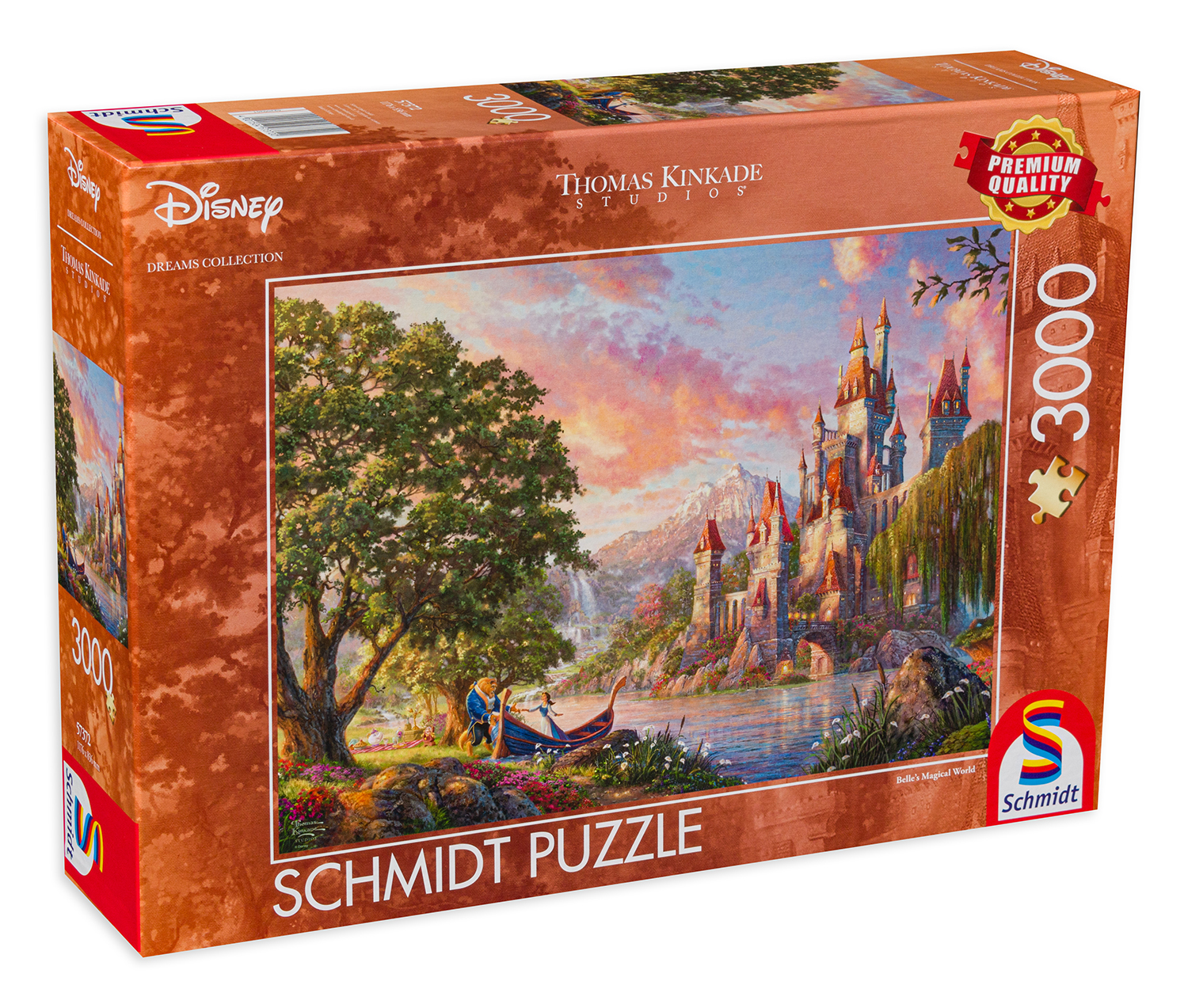 Puzzle Schmidt din 3000 de piese - Lumea magică a lui Belle