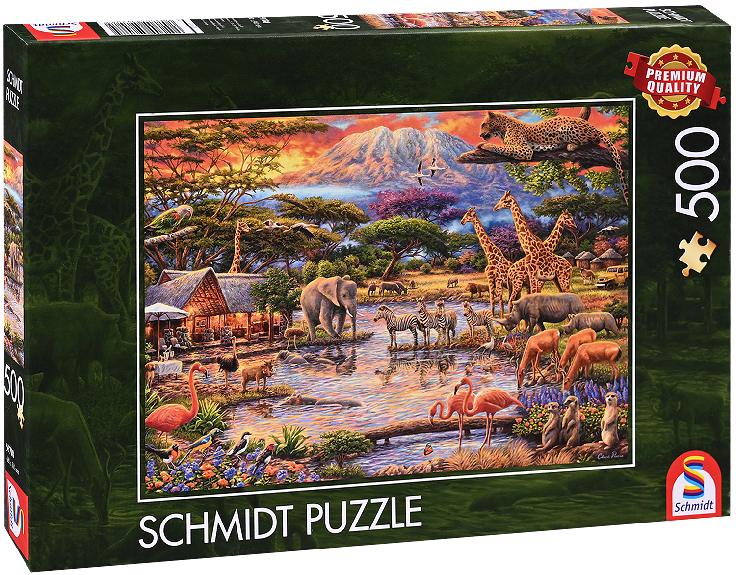 Puzzle Schmidt din 500 de piese - Paradisul de sub Muntele Kilimanjaro