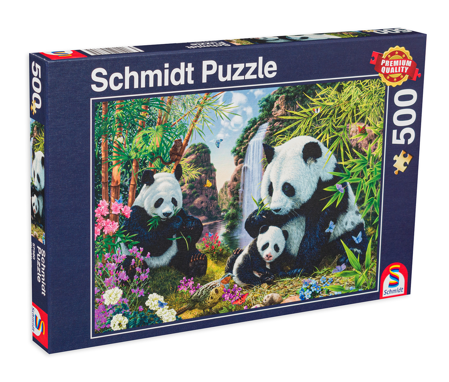 Puzzle Schmidt din 500 de piese - Familia panda